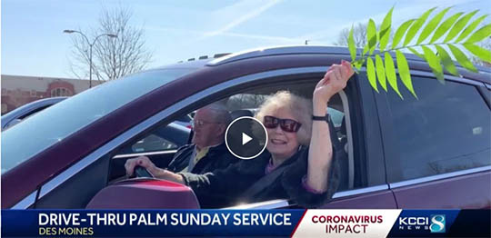 Luther Memorial Church in Des Moines Iowa hosts Palm Sunday parade to celebrate