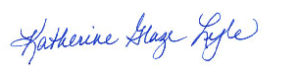 Katherine Glaze Lyle Signature