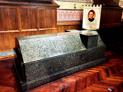 Father Michael McGivney' tomb, founder of Knights of Columbus