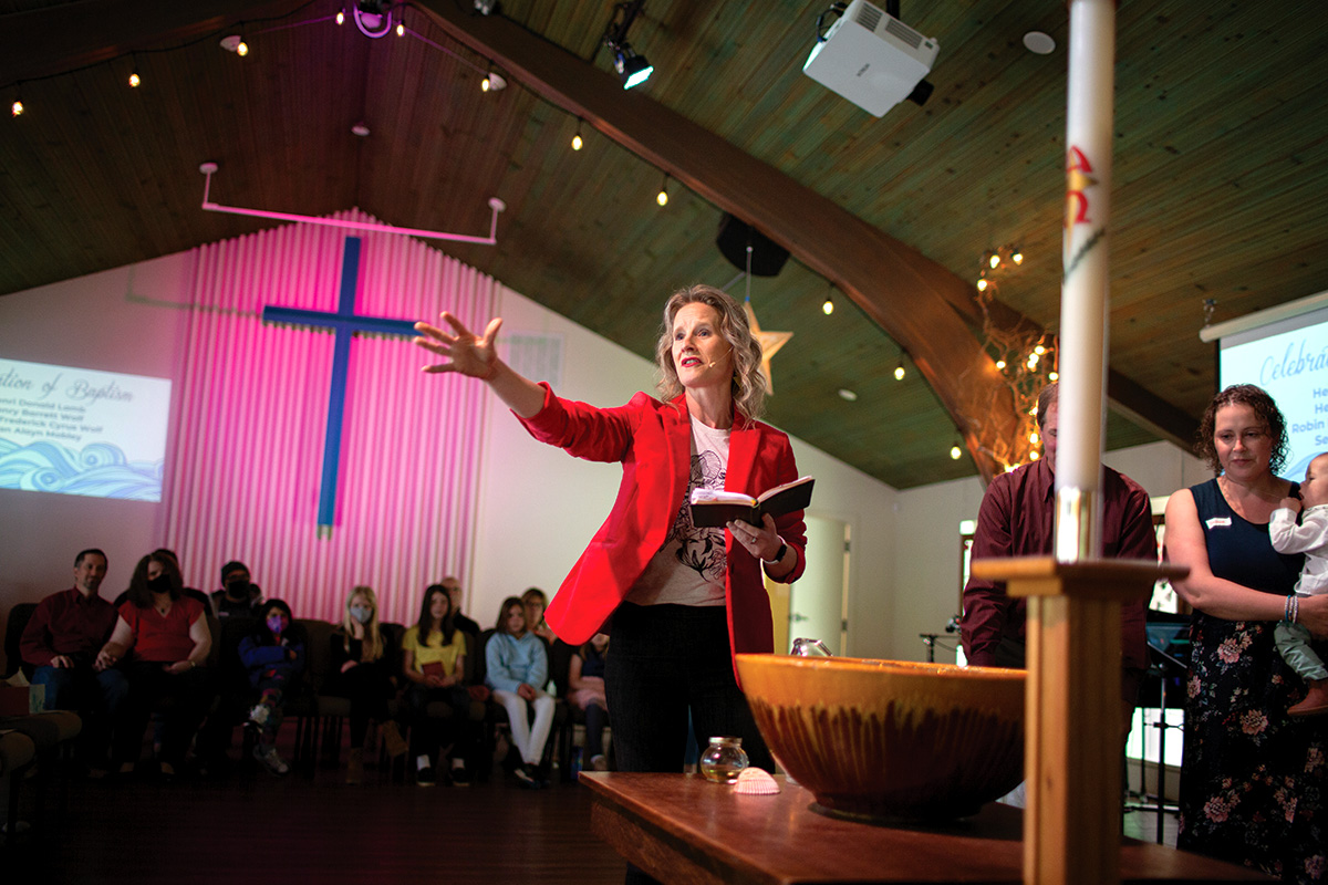 Rev. Sara Wolbrecht at Salt House church in Kirkland, Washington