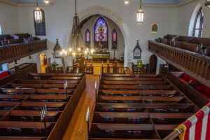 Interior of St. Peter’s-San Pedro Episcopal Church, Salem, MA. 