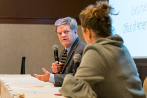 John Bridgeland giving a speech at the National Convening. 